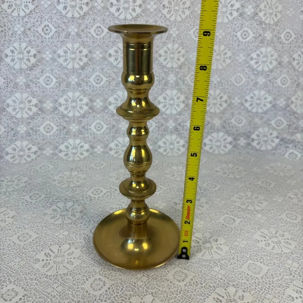 Vintage Japan Brass Candlestick Holder 9